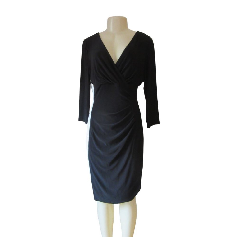 New w Tags, Ralph Lauren Black & White 3/4 Length Sleeves Dress in Size 8